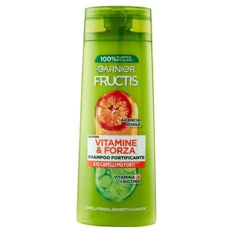 Garnier Fructis Shampoo Vitamine & Forza, shampoo fortificante per capelli fragili, 250 ml